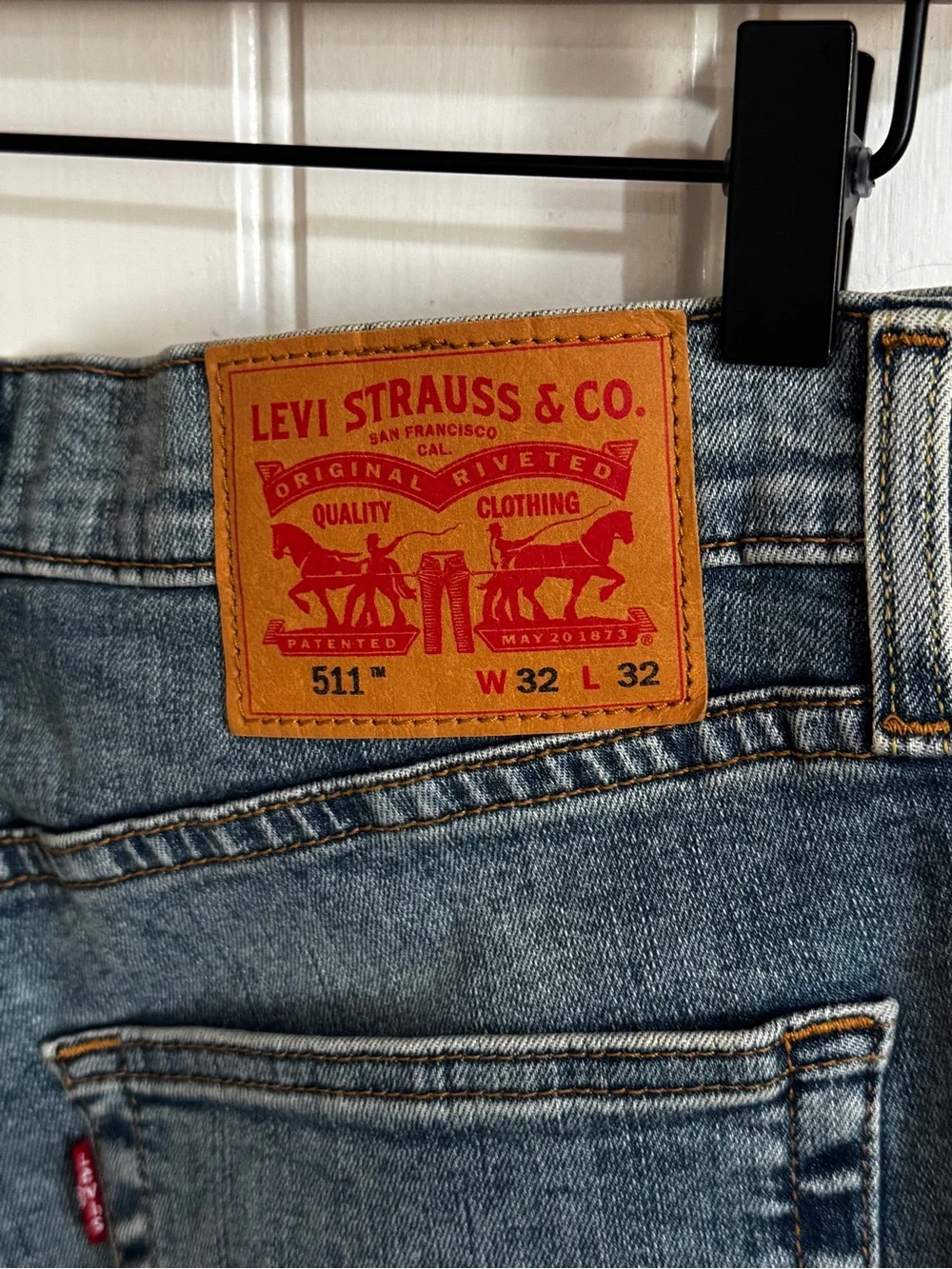 Levi’s 511 Men’s Slim Fit Jeans 32x32 Pickles Light Wash Stretch Denim